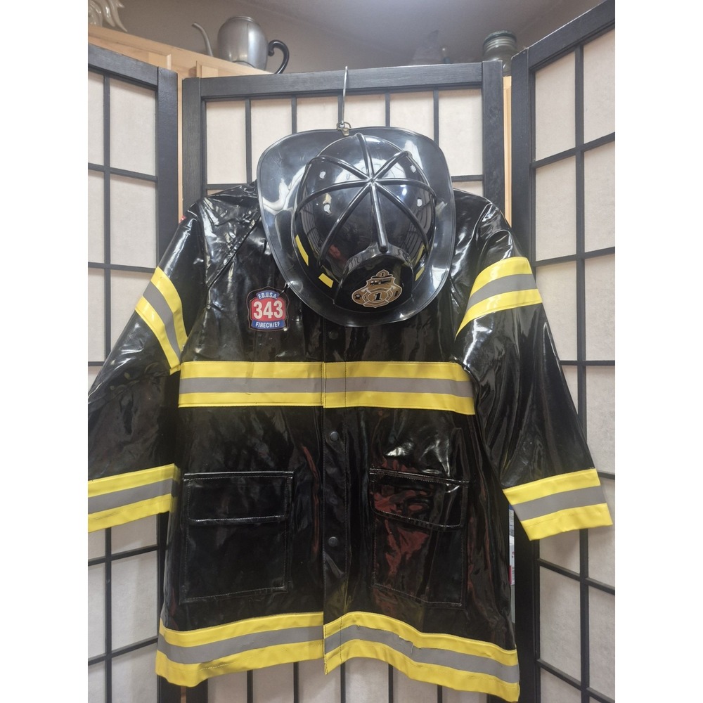 Western Chief Fireman Rain Coat & Adjustable Hat Size 6-6x